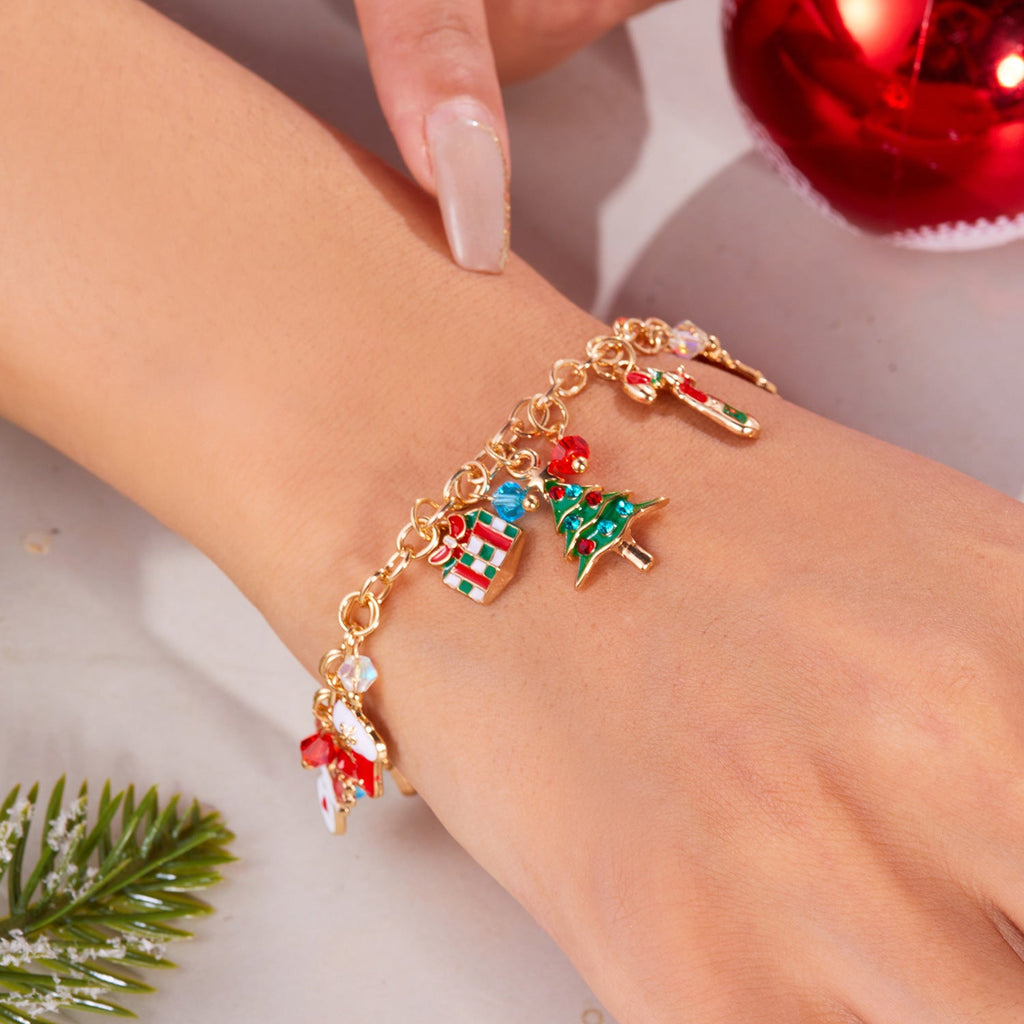 Personalized Christmas Bracelet Christmas Tree Santa Claus Pendant
