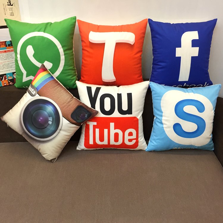 Social Logo Pillow