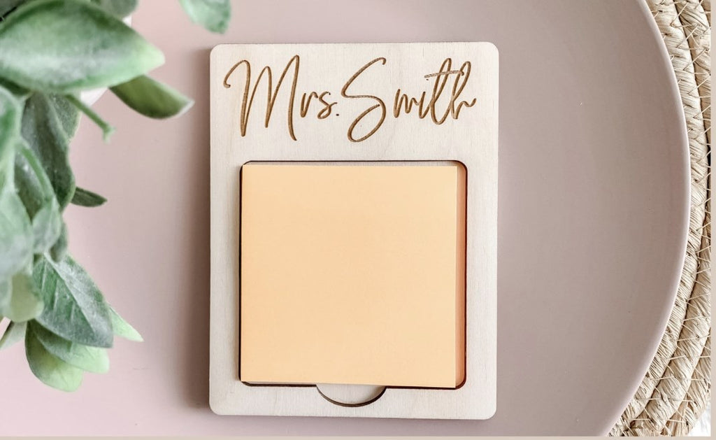 Personalized Post It Note Holder For Teachers & More