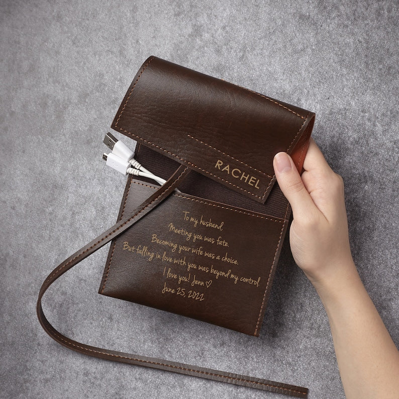 Personalized Tech Case Cable Charger Organizer