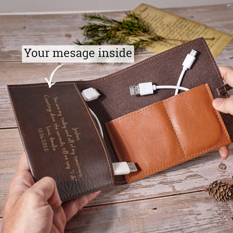 Personalized Tech Case Cable Charger Organizer